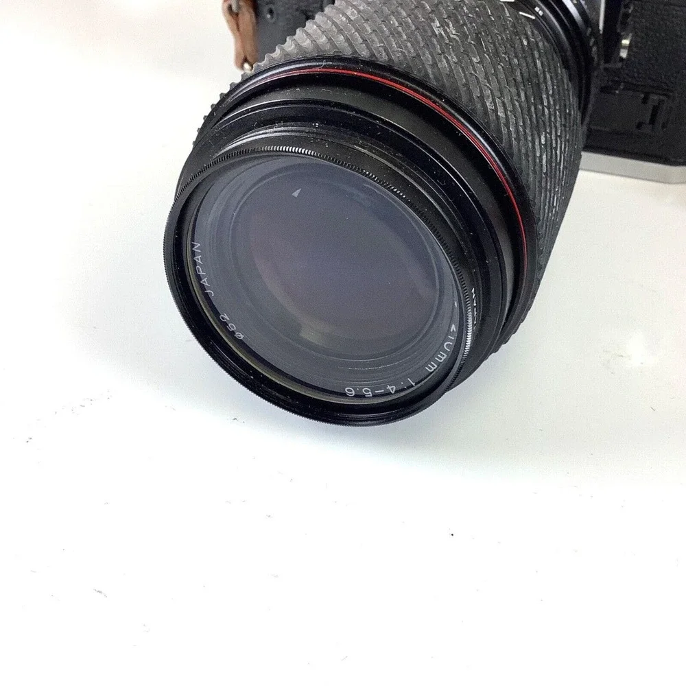 Canon AE-1 Program 35mm Film Camera w/ Tokina 70-210mm Lens TESTED GOOD * READ
